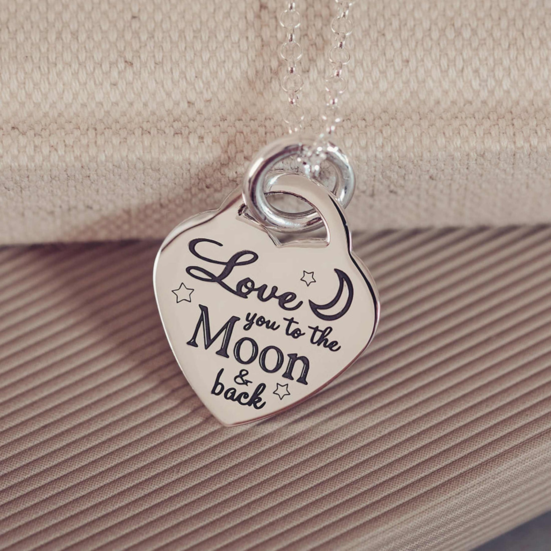 Diamond “I Love You to the Moon and Back” Pendant - Nuha Jewelers